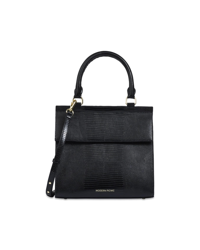 Medium Black Luxury Lunch Bag by Modern Picnic