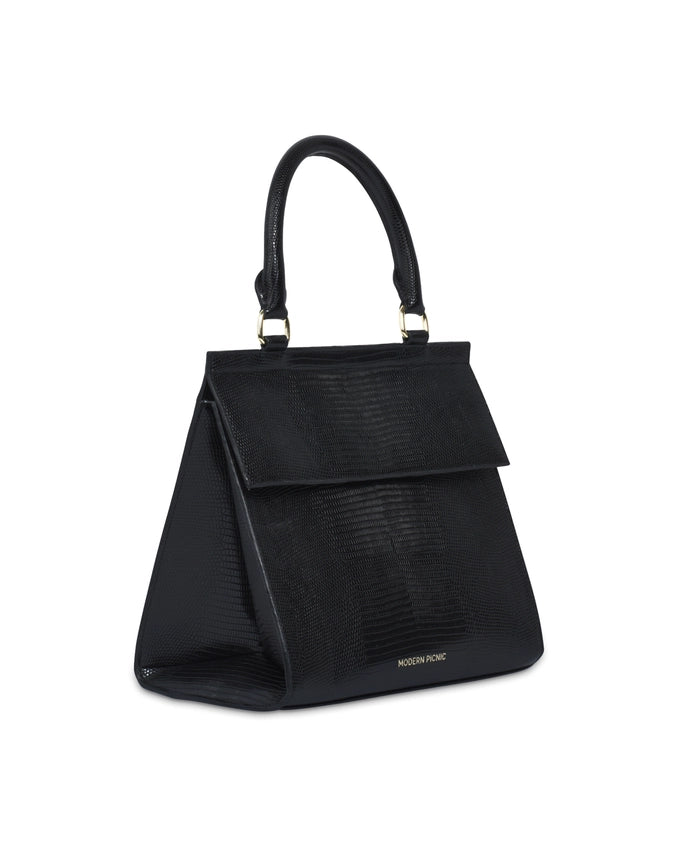 Medium Black Luxury Lunch Bag by Modern Picnic