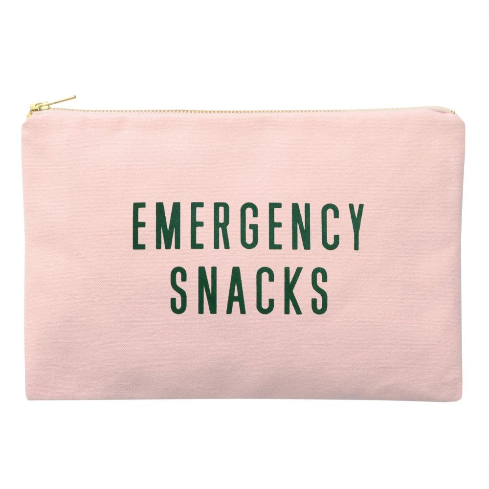 Emergency Snacks Canvas Zip Pouch – 2 Colours