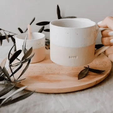 Stoneware 'Love' Mug by Eulenschnitt