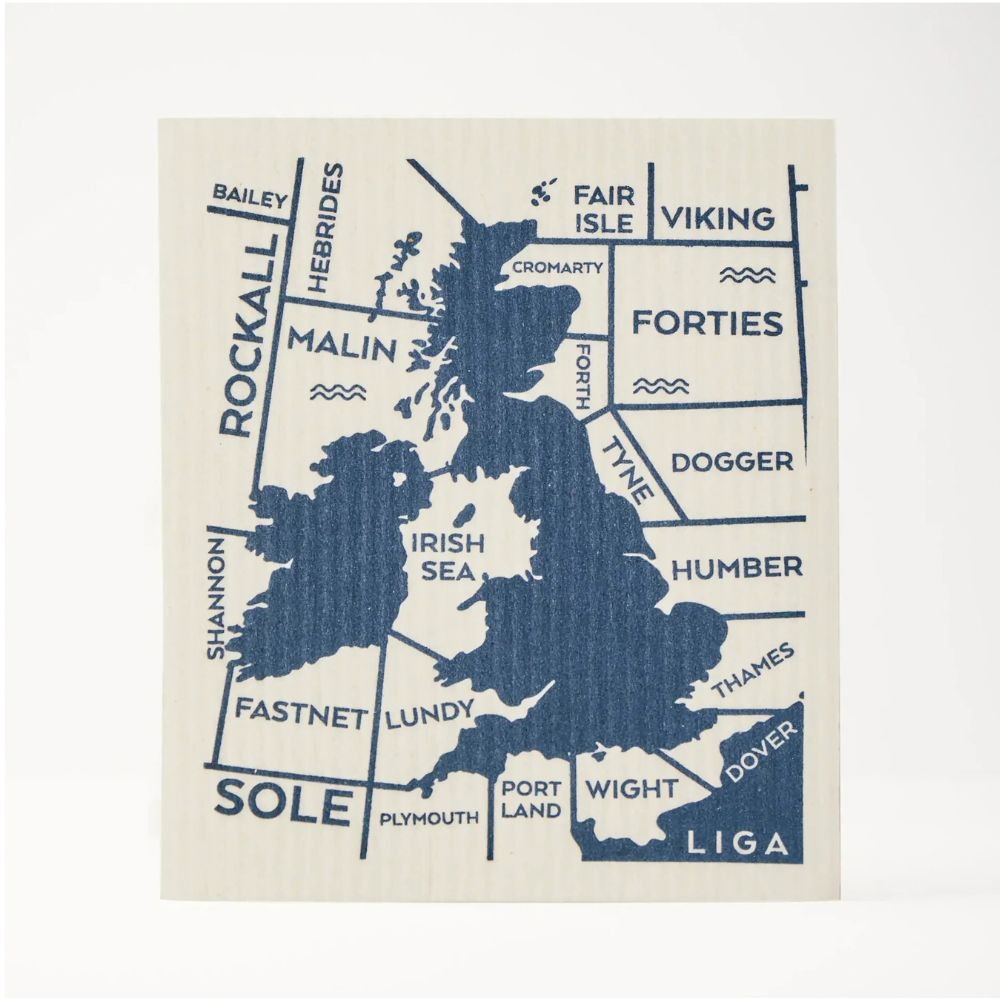 Set of 2 Shipping Forecast Swedish Dishcloths by Liga - Pasoluna