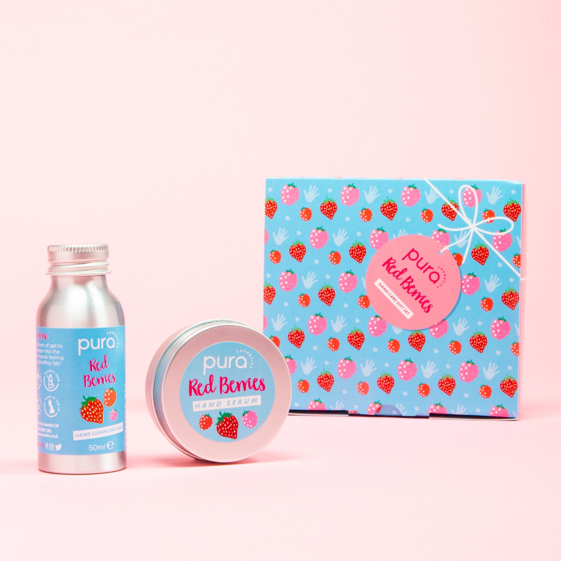 Vegan Hand Care Gift Set - Red Berries by Pura Cosmetics