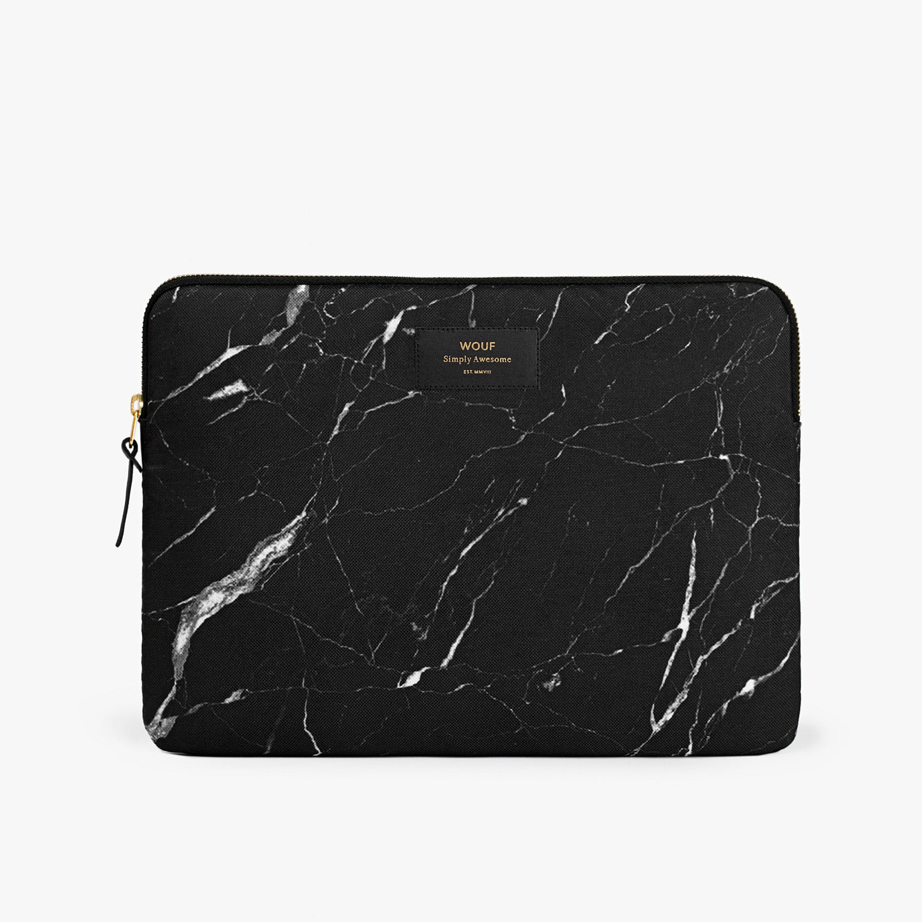 Recycled 13" Laptop Sleeve - Black Marble by Wouf