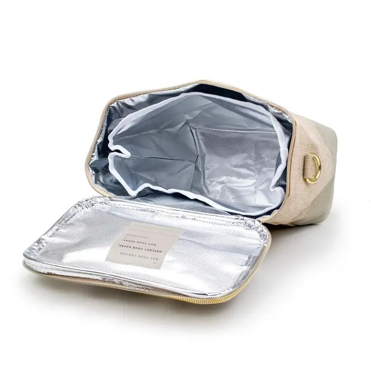 Large Insulated Lunch Bag - Cement Colour Block by SoYoung