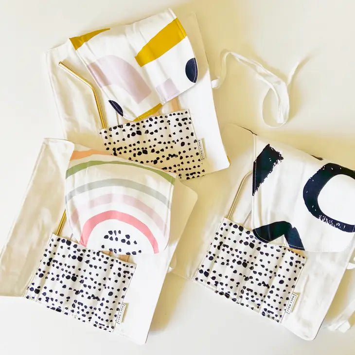 Bamboo Travel Cutlery Set - 6pc - Playful