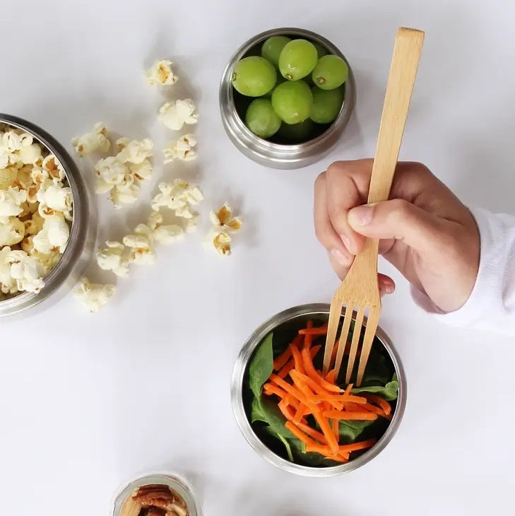 Bamboo Travel Cutlery Set - 6pc - Playful