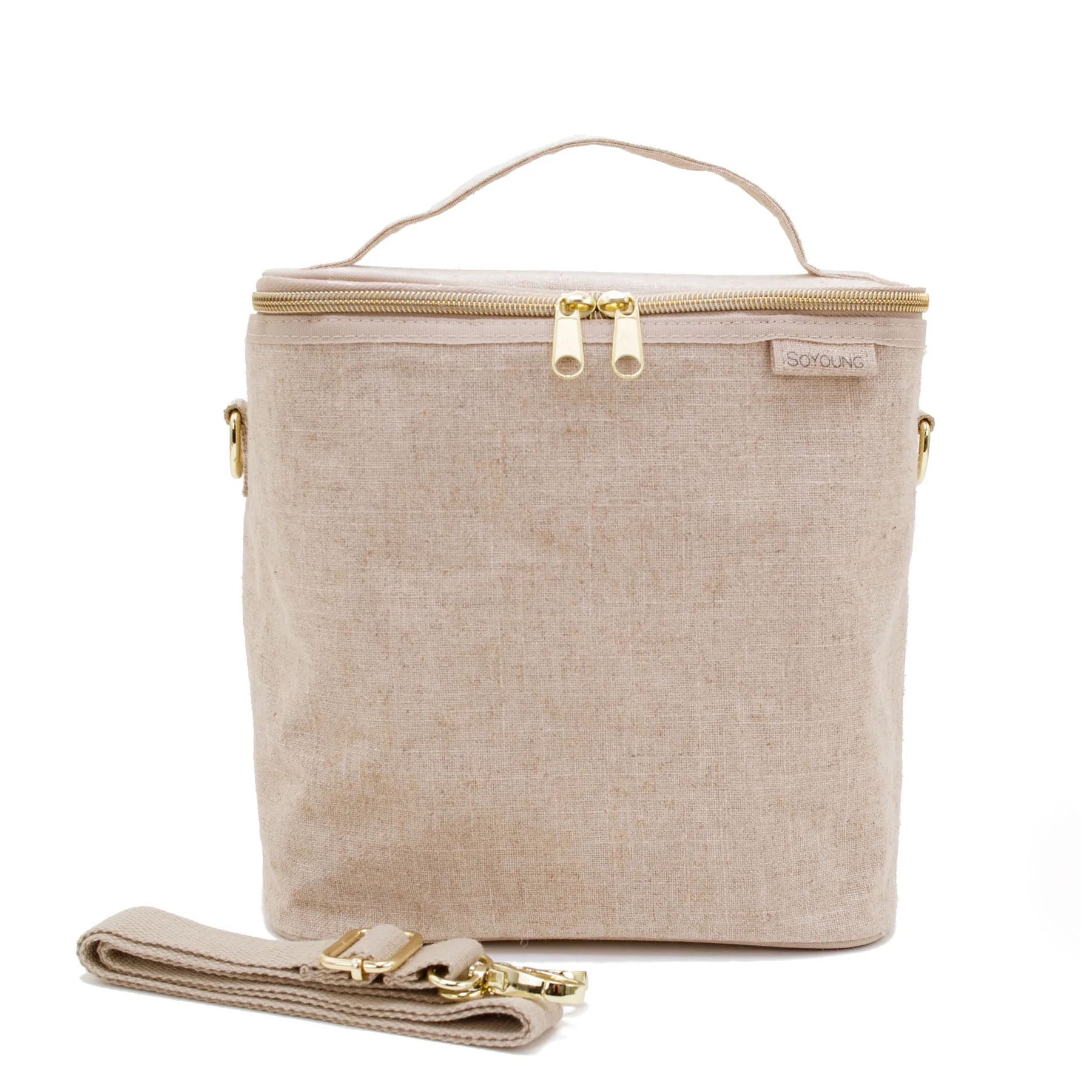neutral lunch bag in linen
