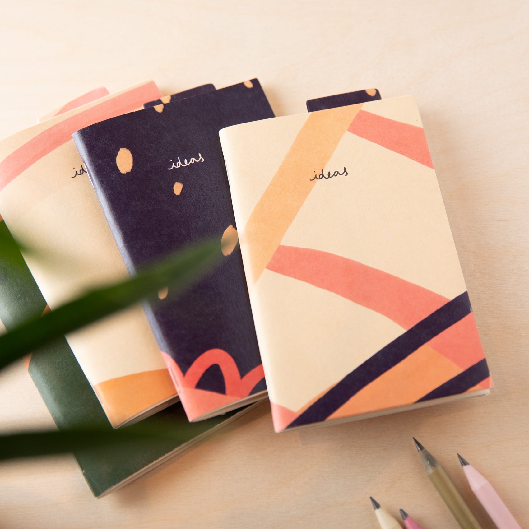 Recycled Mini Sketchbook & Bookmark - Pink Plain - Pasoluna