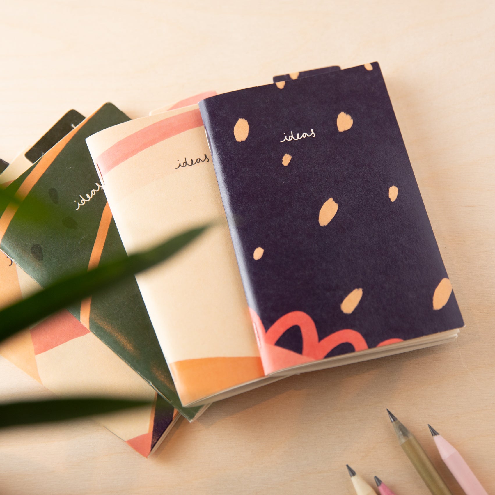 Recycled Mini Sketchbook & Bookmark - Blue Plain - Pasoluna