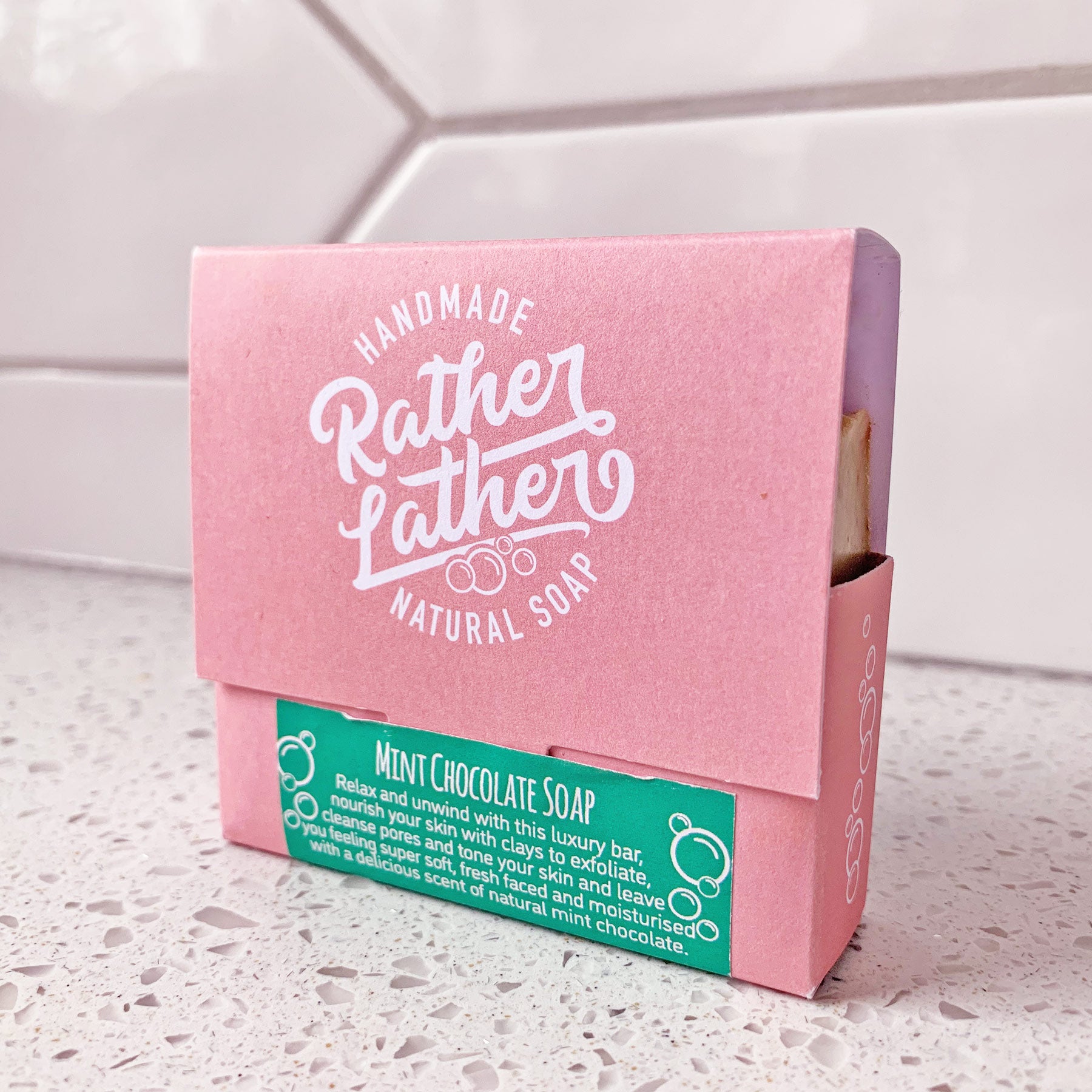 Vegan Face & Body Natural Soap Bar - Mint Chocolate