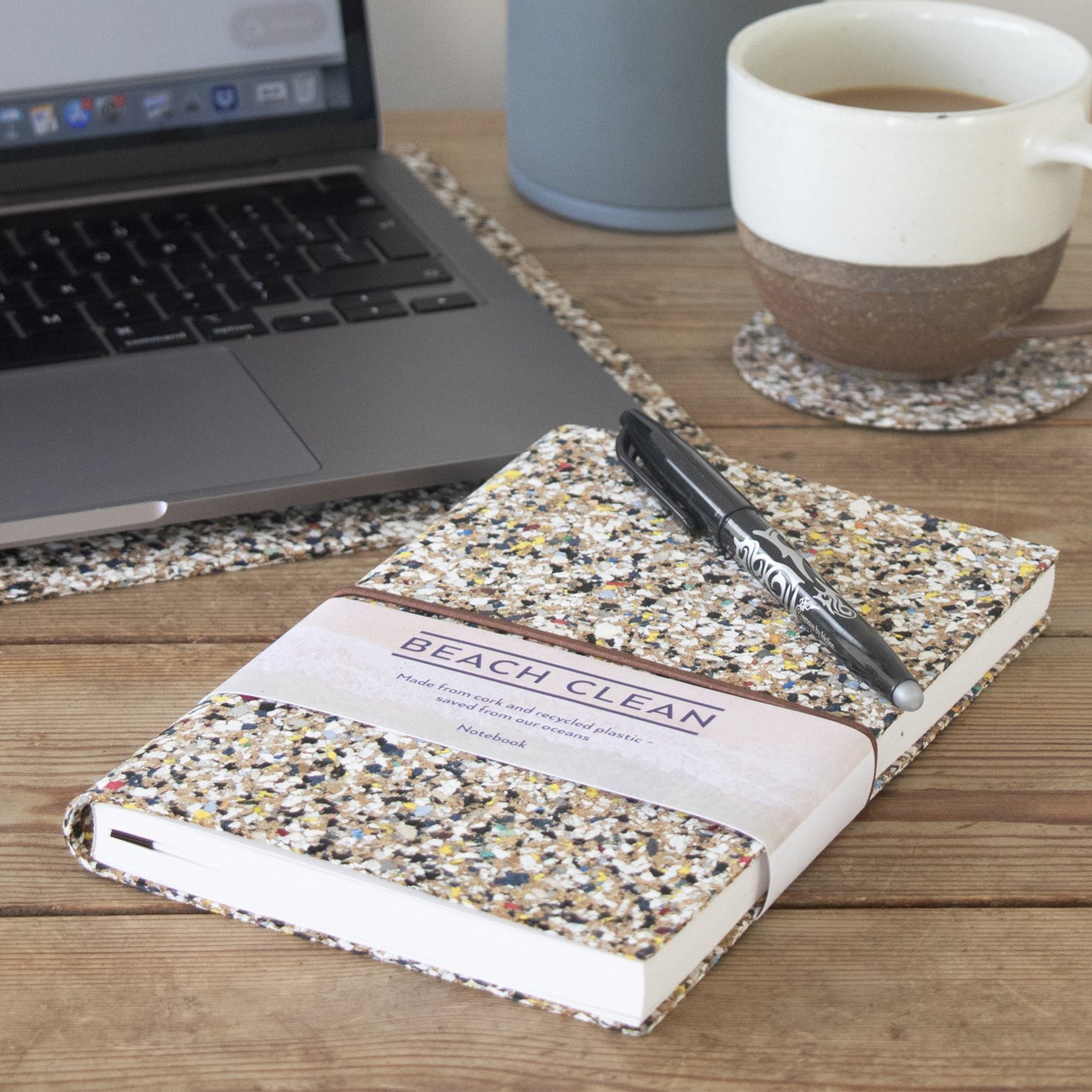 beach clean recycled notebook