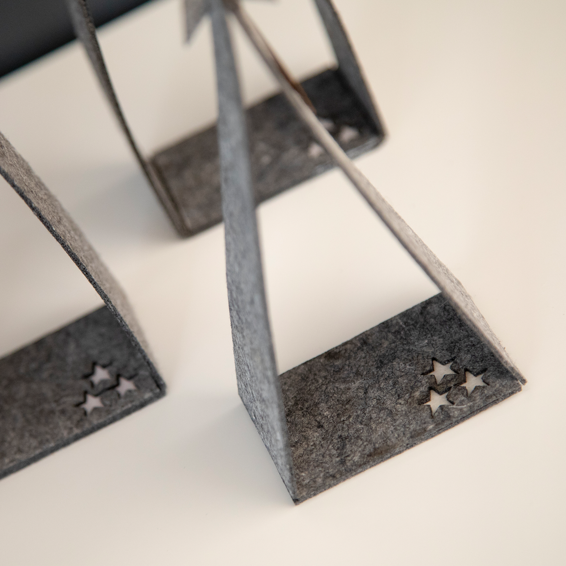 Set of 3 Eco Felt Christmas Trees by Oohh Collection - Pasoluna