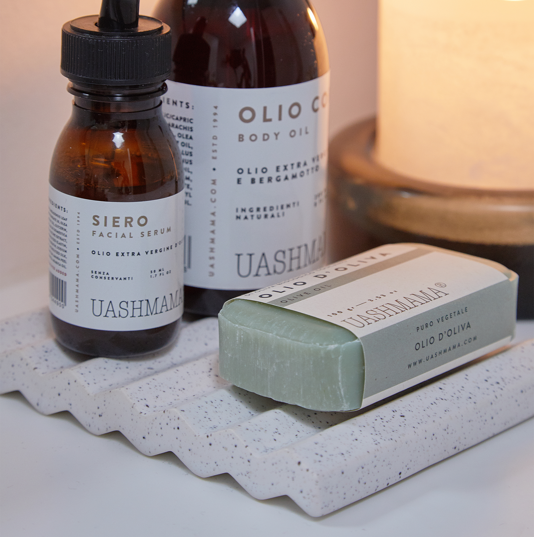 Ceramic Soap Dish - White Terrazzo by Oohh Collection - Pasoluna