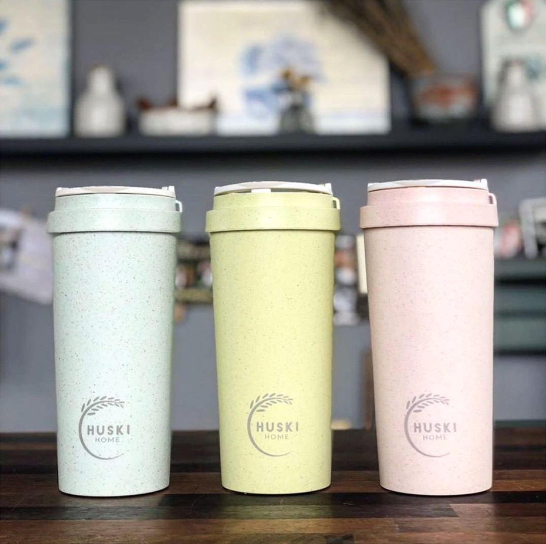 Recycled Rice Husk Coffee Cup 500ml - Pistachio - Pasoluna