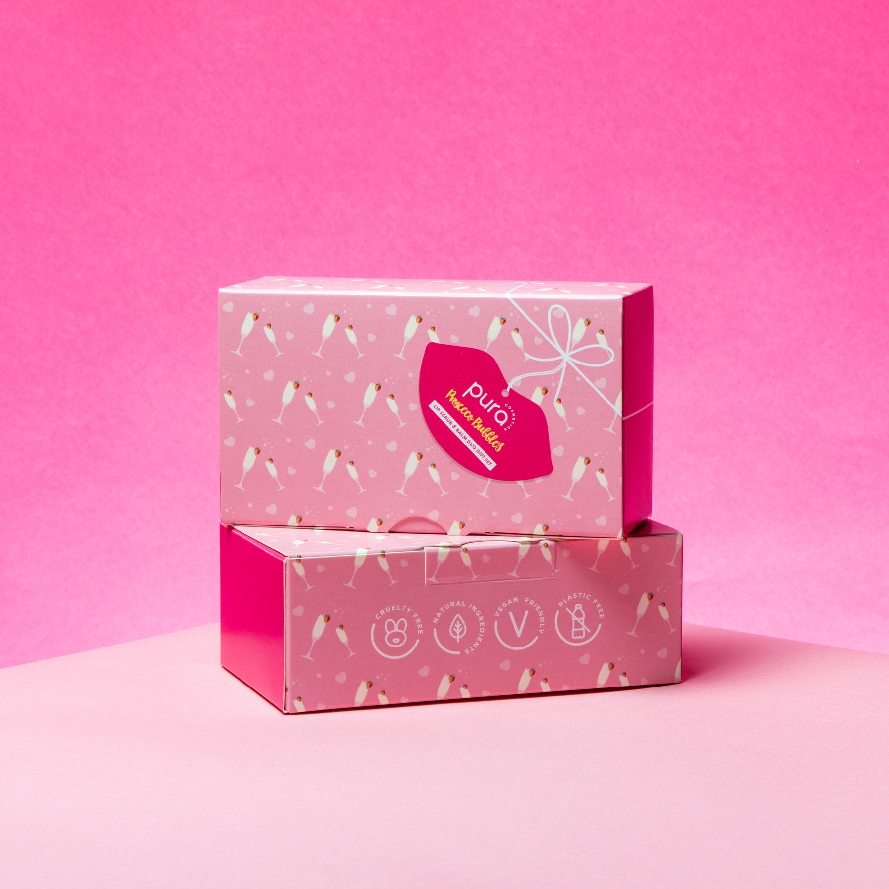 Vegan Lip Care Gift Set - Prosecco Bubbles by Pura Cosmetics