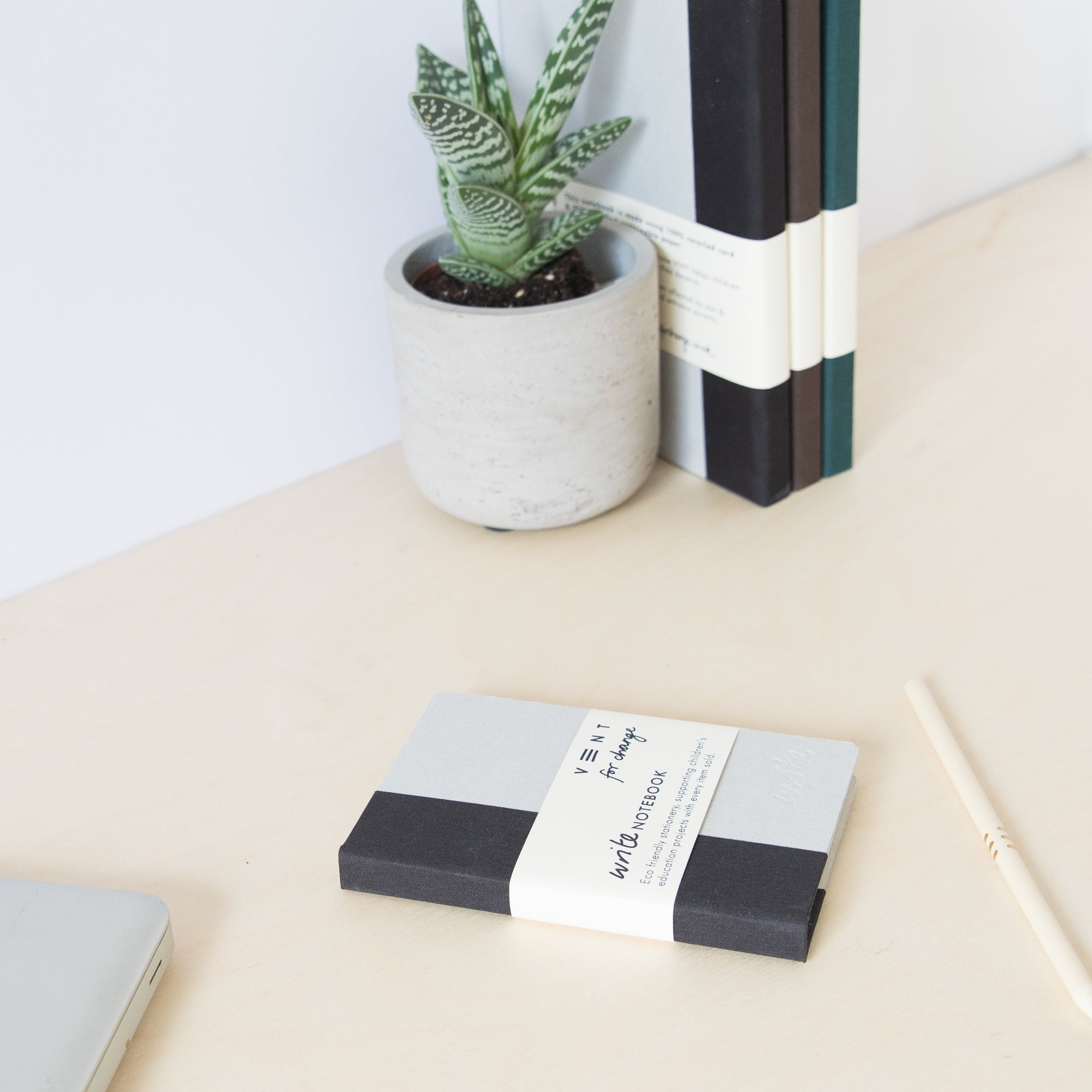 Recycled Hard Cover Mini Notebook - Black Lined