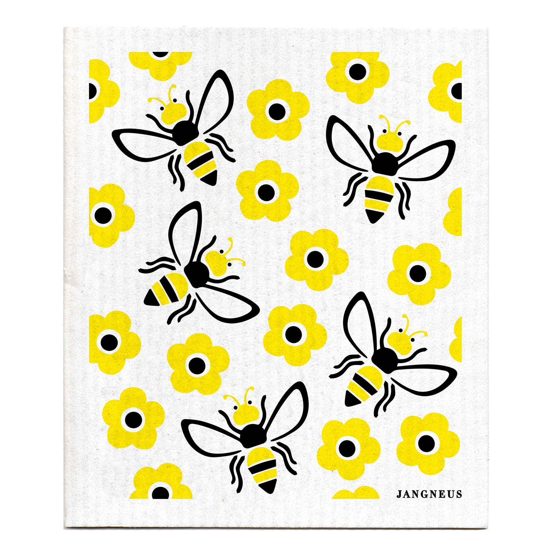Tea Towel & Dishcloth Bundle - Yellow Bees