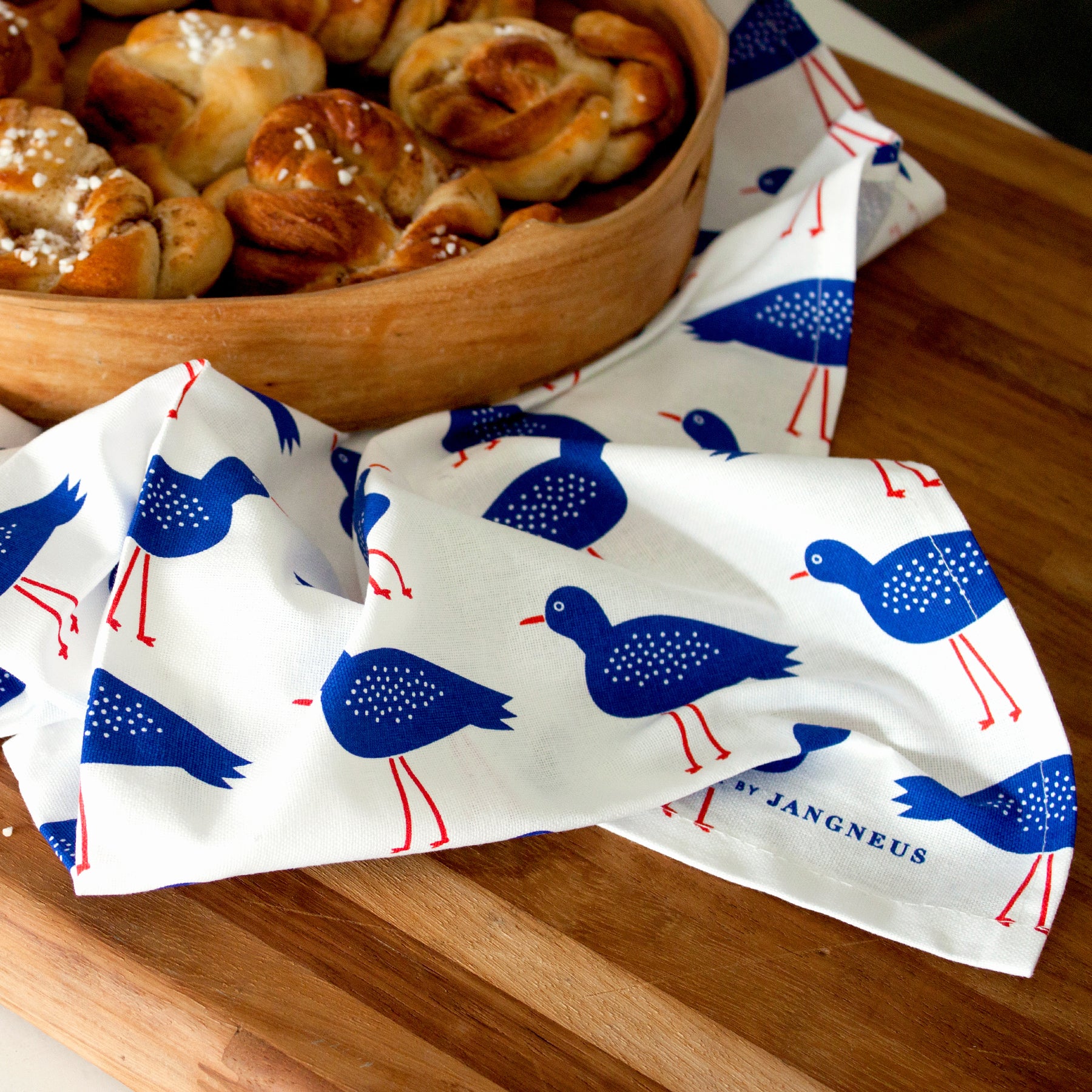 Cotton Tea Towel - Blue Birds - Pasoluna