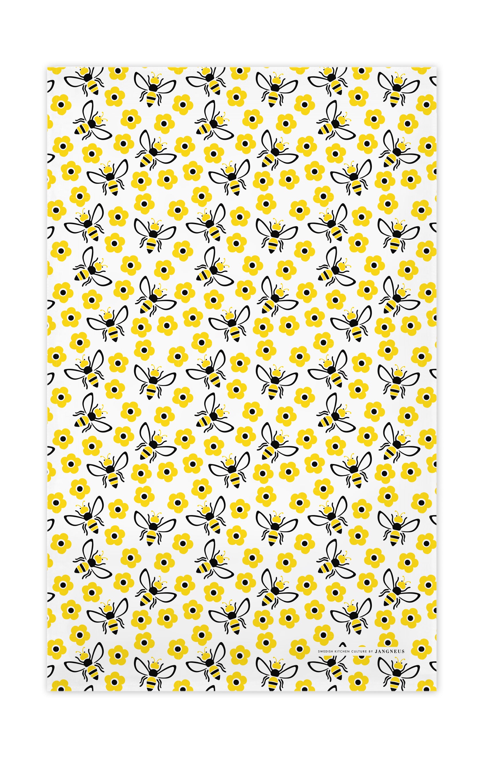 Tea Towel & Dishcloth Bundle - Yellow Bees