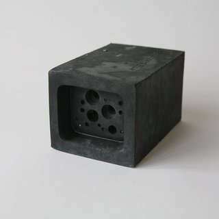 Small Bee Block - Charcoal Grey by Green & Blue