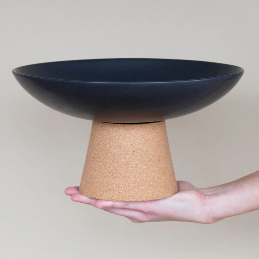 Black Cork & Ceramic Fruit Bowl by Liga