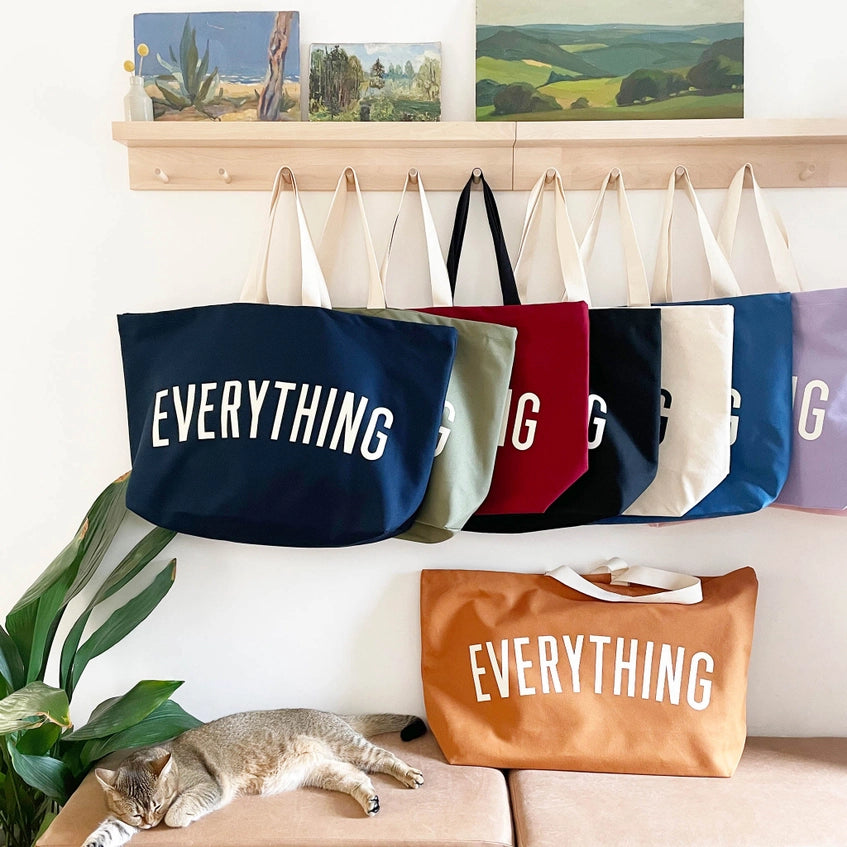 Navy Blue Oversized Tote Bag - Everything - By Alphabet Bags