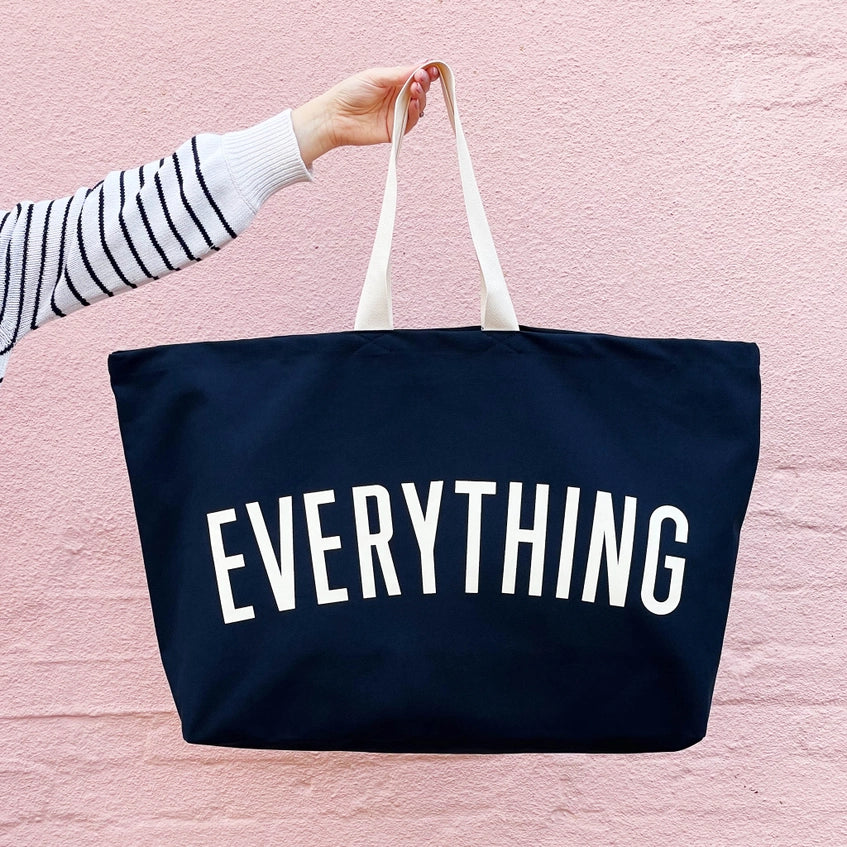 Navy Blue Oversized Tote Bag - Everything - By Alphabet Bags