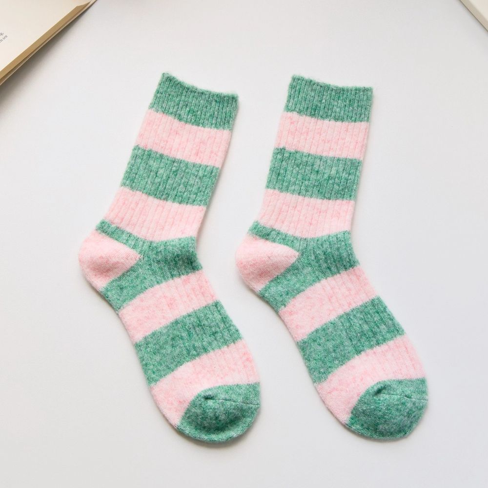 Soft Striped Cashmere Blend Socks – 4 Colours
