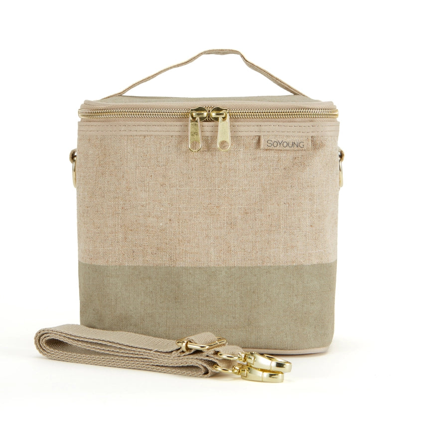 Medium Insulated Lunch Bag - Cement Colour Block by SoYoung