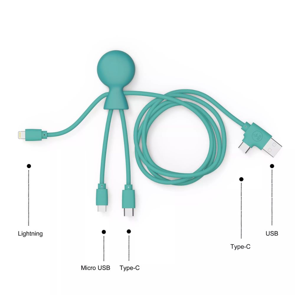 Mr Bio Green Recycled Multi USB Charger Cable 1m