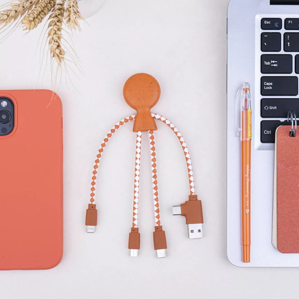 Mr Bio Orange Recycled Multi USB Charger