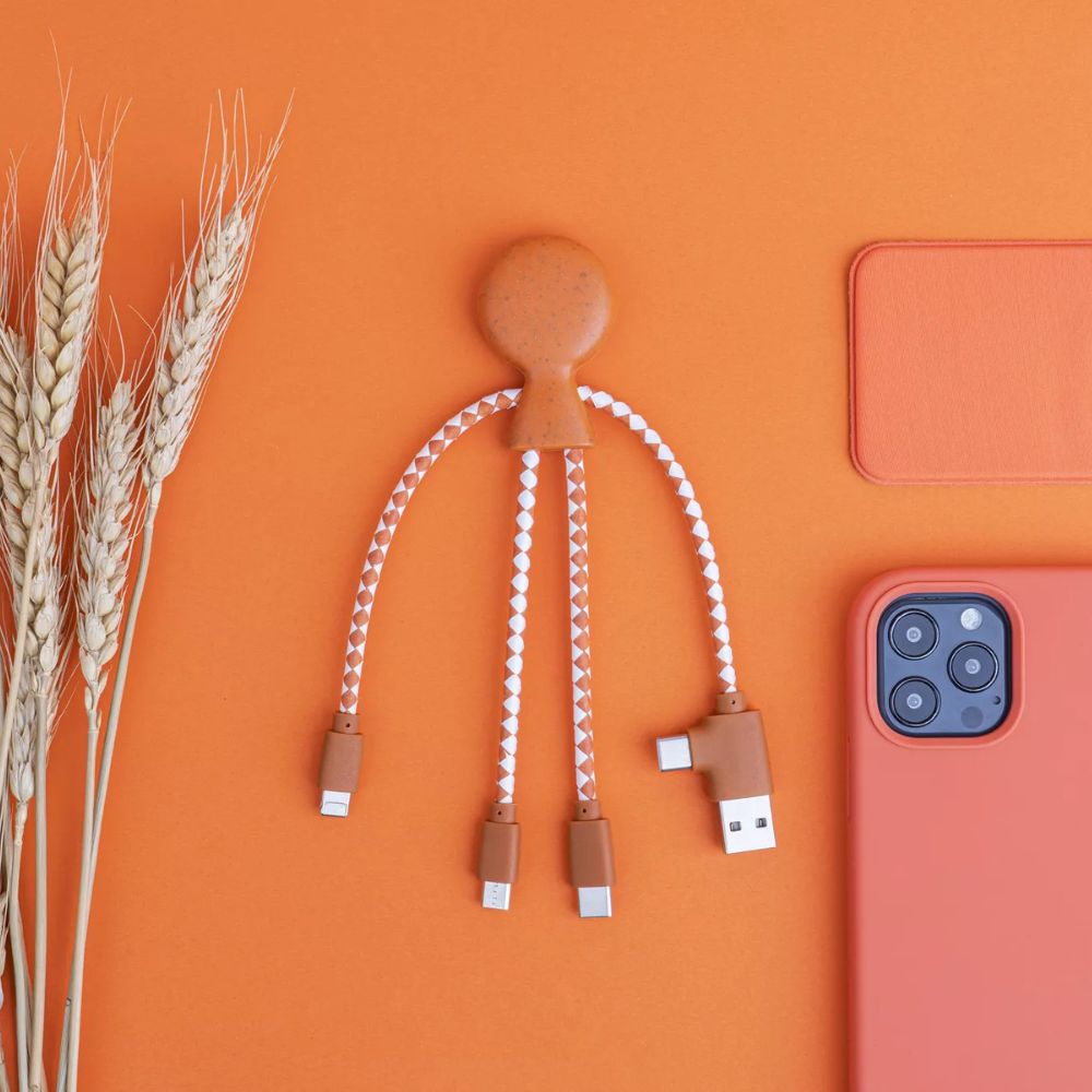 Mr Bio Orange Recycled Multi USB Charger