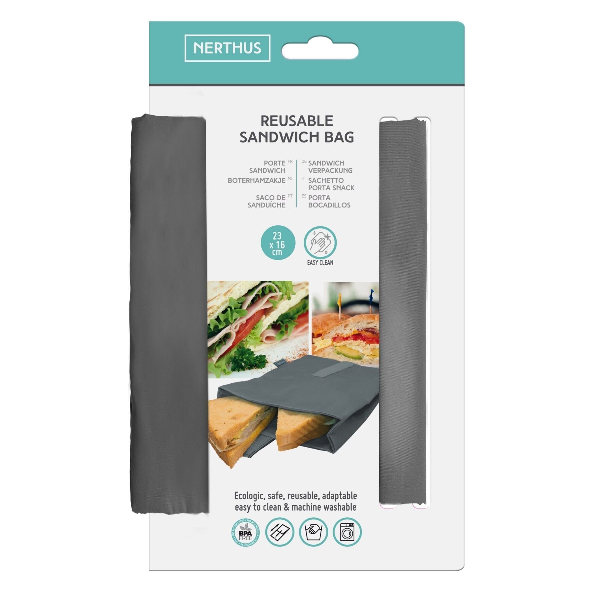 Reusable Sandwich Bag - Grey