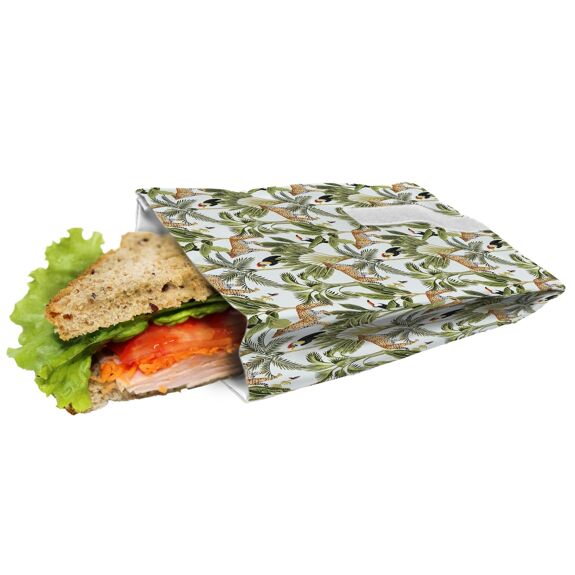 Small Reusable Sandwich or Snack Bag - Jungle