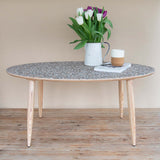 Sustainable Oval Wooden Coffee Table - Beach Clean