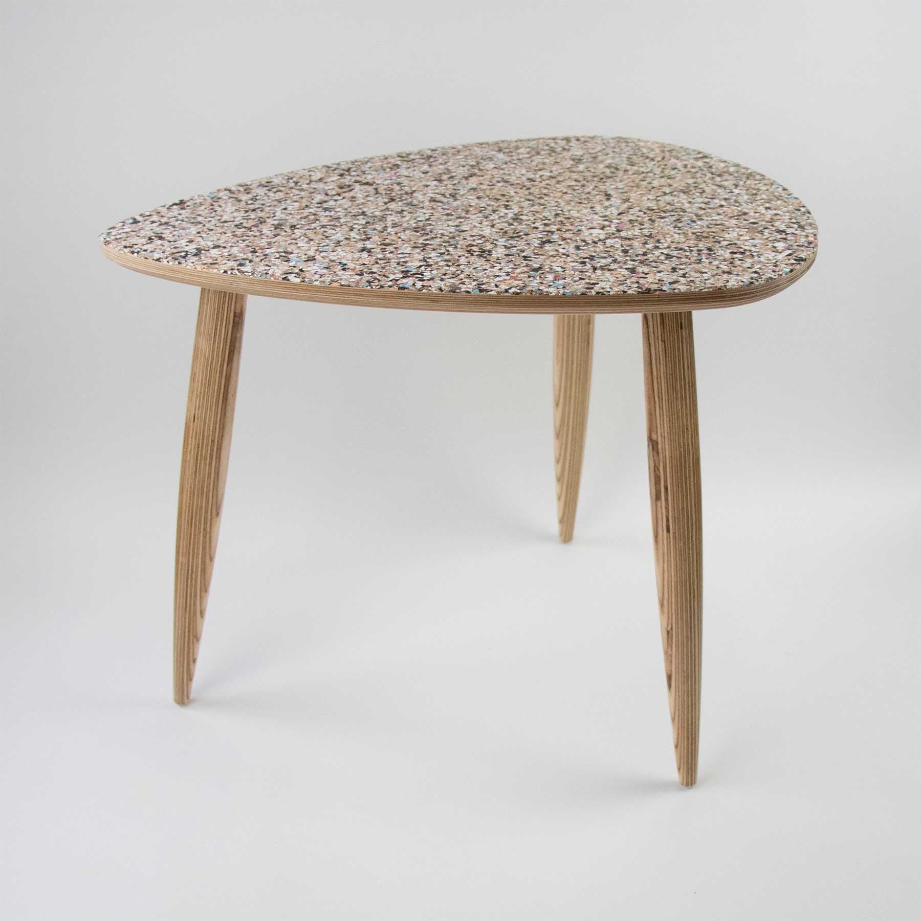 Sustainable Wooden Side Table - Beach Clean