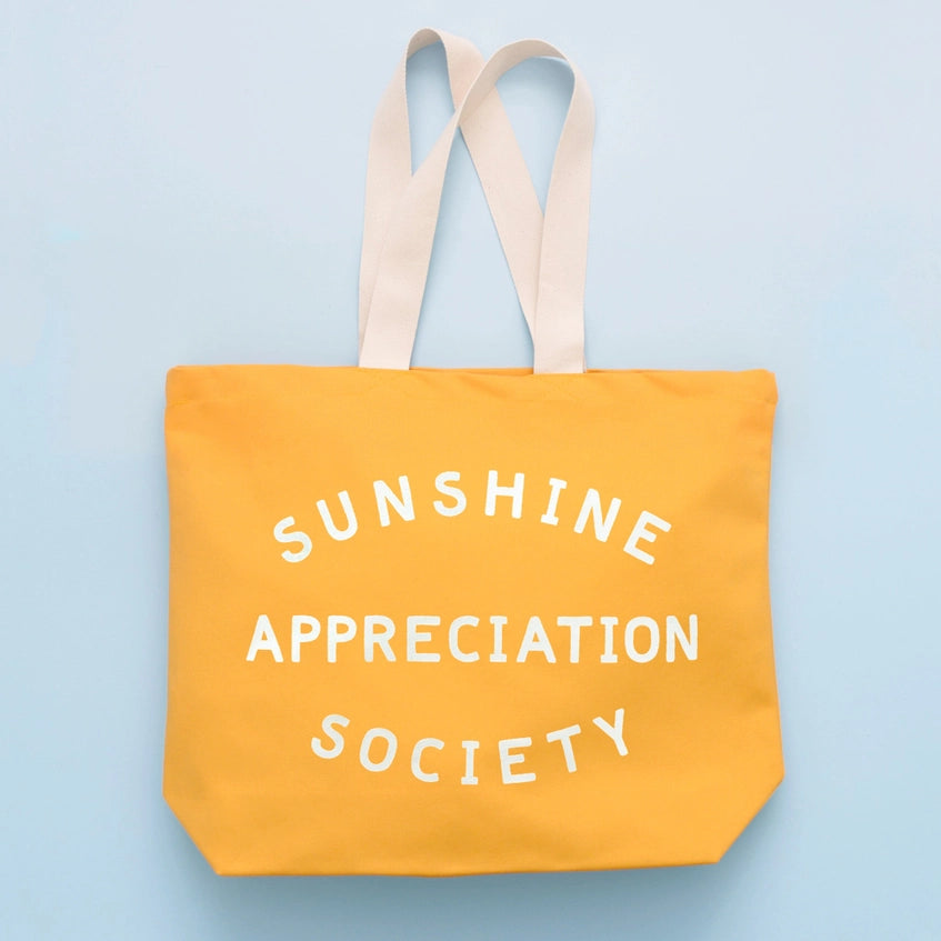 Yellow Tote Bag - Sunshine Appreciation Society - By Alphabet Bags