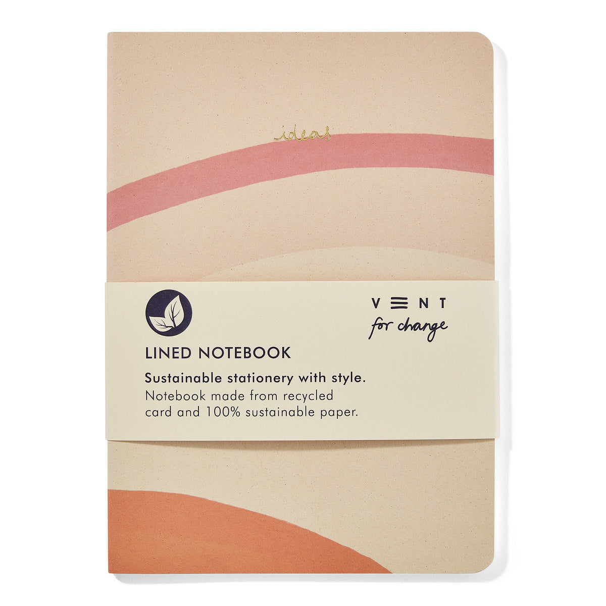 VENT for Change Recycled Soft Cover Notebook - Cream Lined