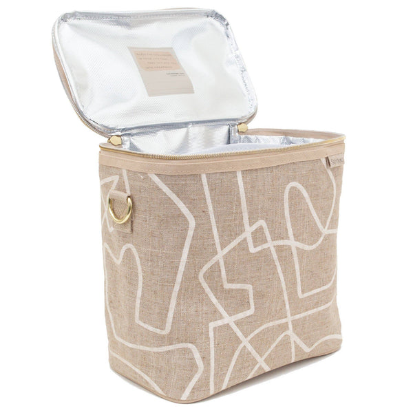 lunch bag by so young with open lid