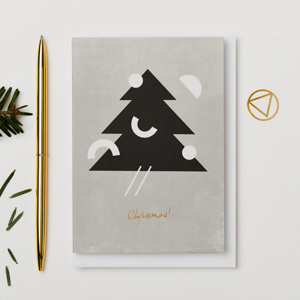 Christmas Card - Abstract Tree by Kinshipped - Pasoluna