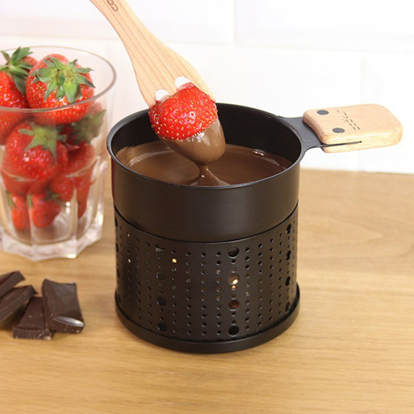 Chocolate fondue set for 2 with chocolate strawberry