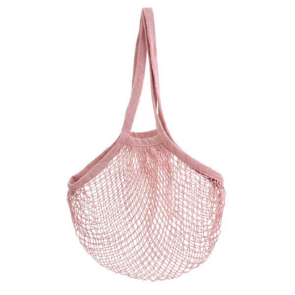 Cotton Long Handle String Bag - Pink - Pasoluna