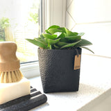 Madrid Plant Pot - Waterproof Recycled Paper in Black by Oohh Collection