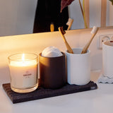 Ceramic Bathroom Accessories Tray & Toothbrush Holder - by Oohh Collection
