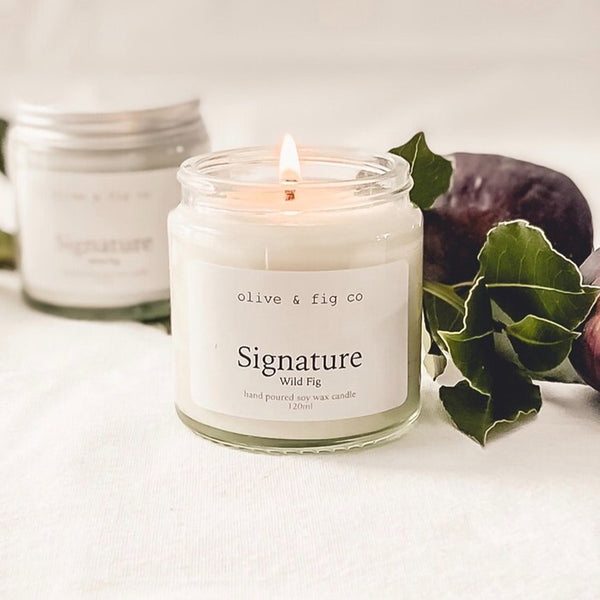 Soy Wax Candle - Signature Wild Fig by Olive & Fig - Pasoluna