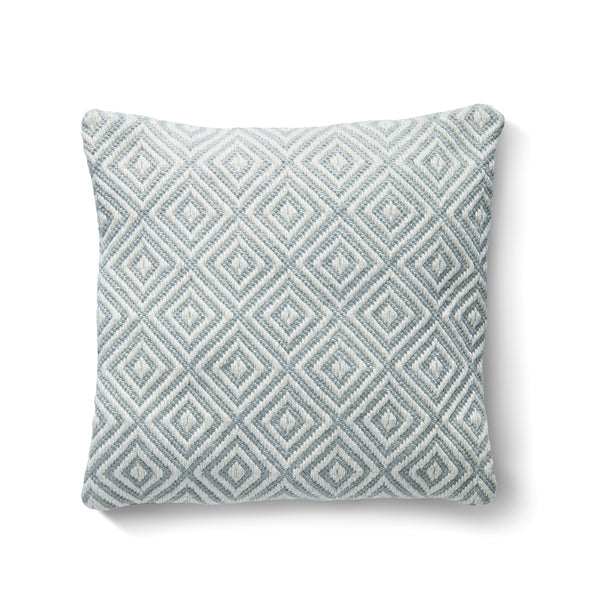 Diamond Woven Cushion Made from Recycled Bottles - Sky Grey - Pasoluna