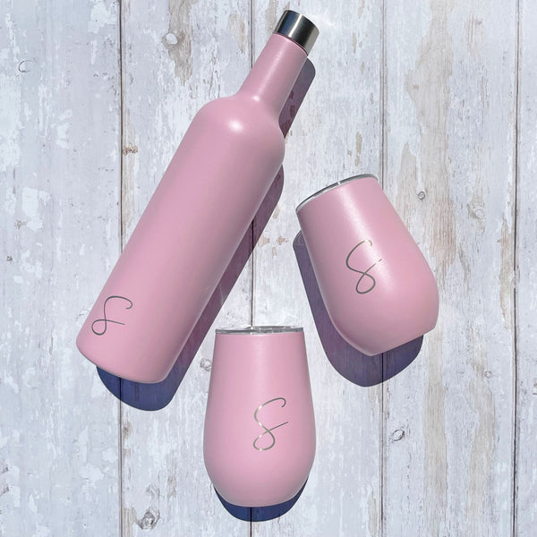Insulated Bottle and Tumblers in Pink by Sup
