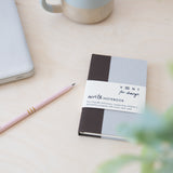 Recycled Hard Cover Mini Notebook - Brown Dotted