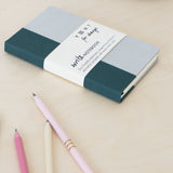 Recycled Hard Cover Mini Notebook - Green Plain