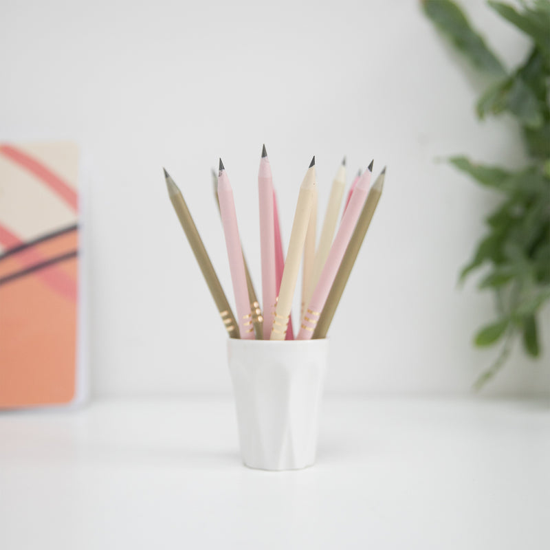 Cream coloured Recycled pencils pack of 3